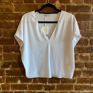 Zara White Tee